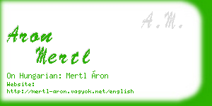 aron mertl business card